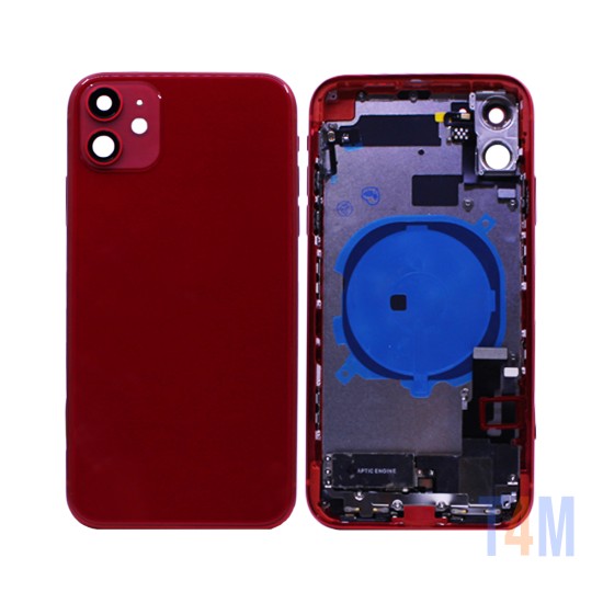 Tampa Traseira com Frame+Flex+Vibrator Apple iPhone 11 Vermelho